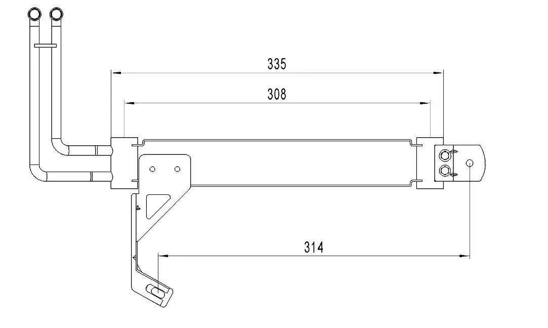 STEERING RACK OIL COOLER