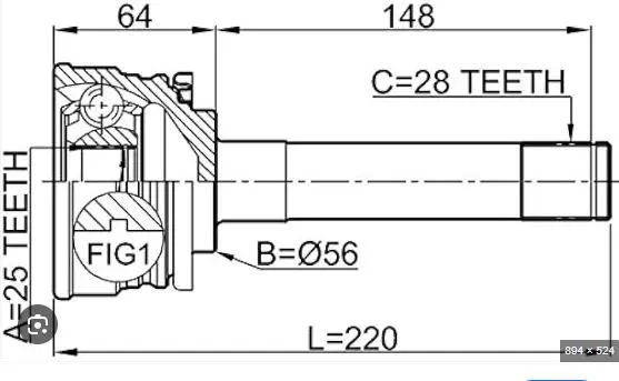 AXLE SHAFT JOINT KIT (CV JOINT)