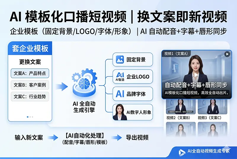 AI 模板化口播短视频